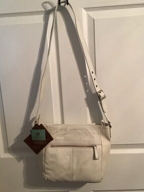 Stone & Co. Off-White Leather Crossbody Bag (B)